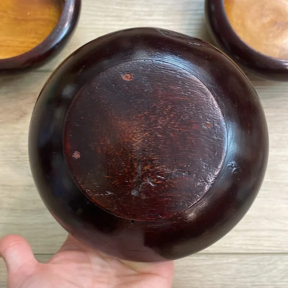 6 Handmade Wooden Salad‎ Bowls - Picture 10 of 11